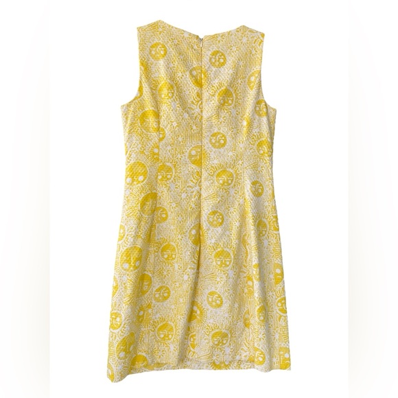 Lilly Pulitzer Sunglow Summer Sunshine Yellow White Shift Dress Size 4 - Picture 2 of 5